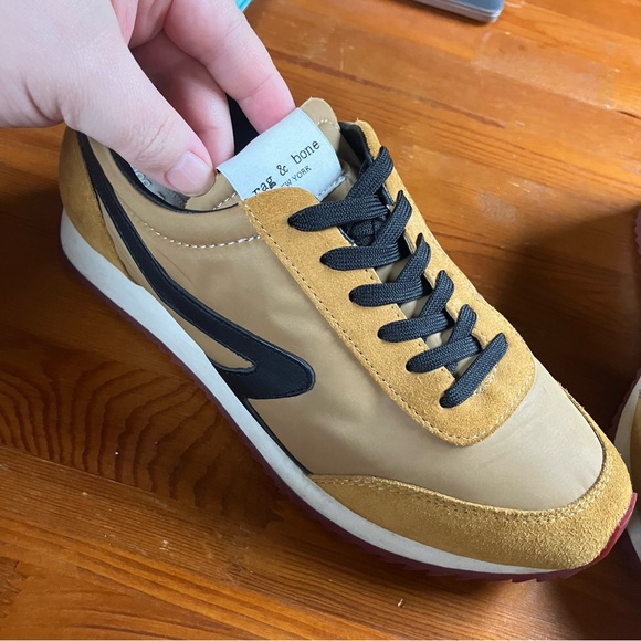 rag & bone retro running shoes in mustard black and tan EU Size 38 - Picture 2 of 15